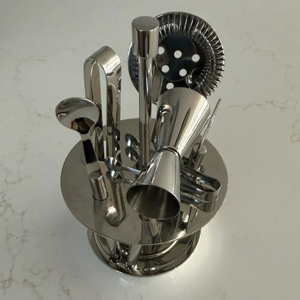 Crate & Barrel Stainless Steel Bar Tool Set